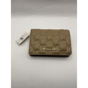 Michael Kors Jet Set Medium Slim Wallet-  Camel - Logo- New W Tags   MSRP $128